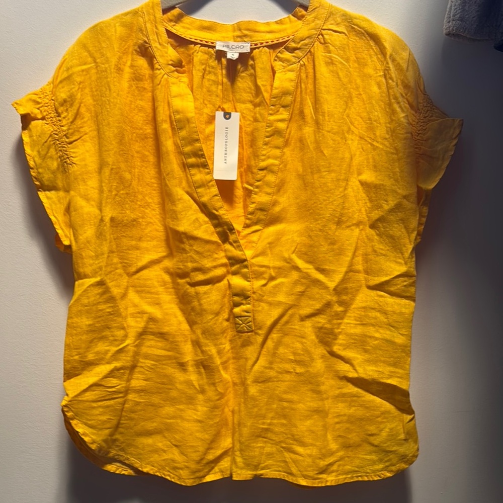 NWT Anthropologie Pilcro Linen Top